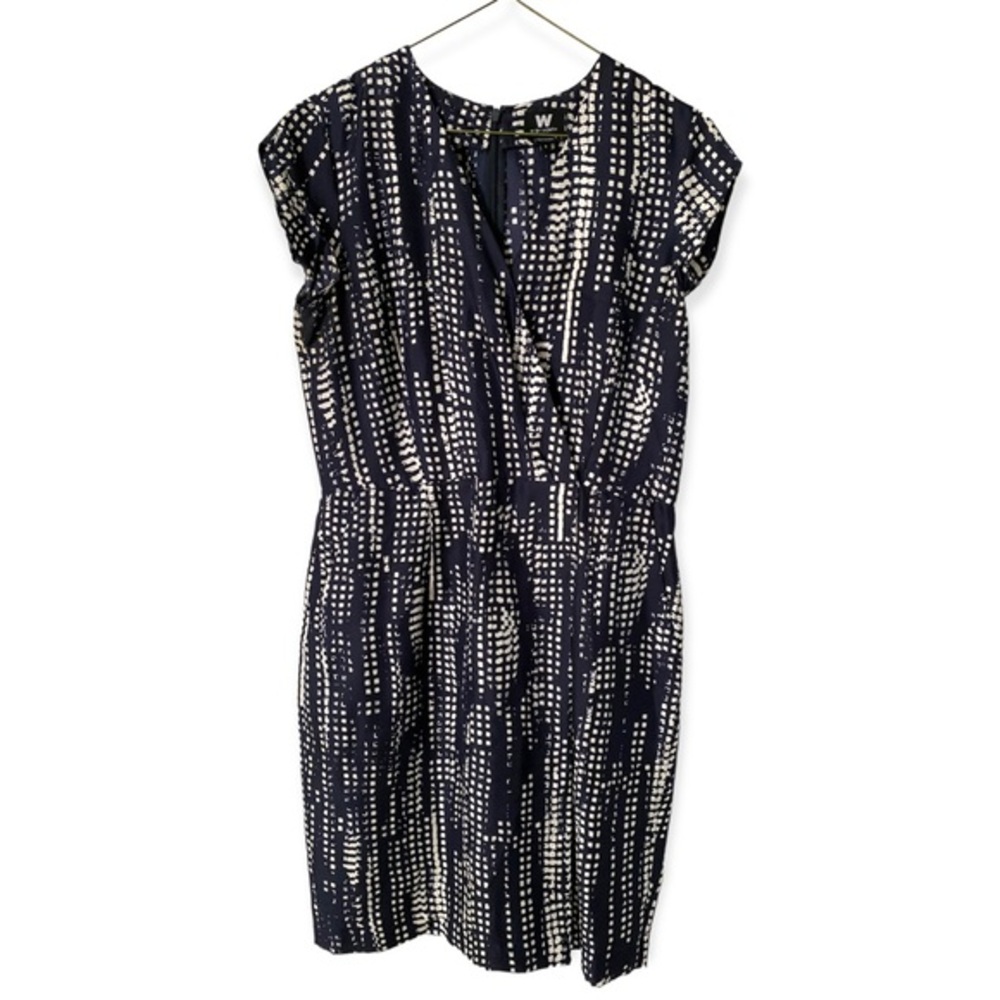 W By Worth Silk 100% Vintage Mini Dress Geometric Pattern EUC Women’s Size - 6 - Picture 1 of 5